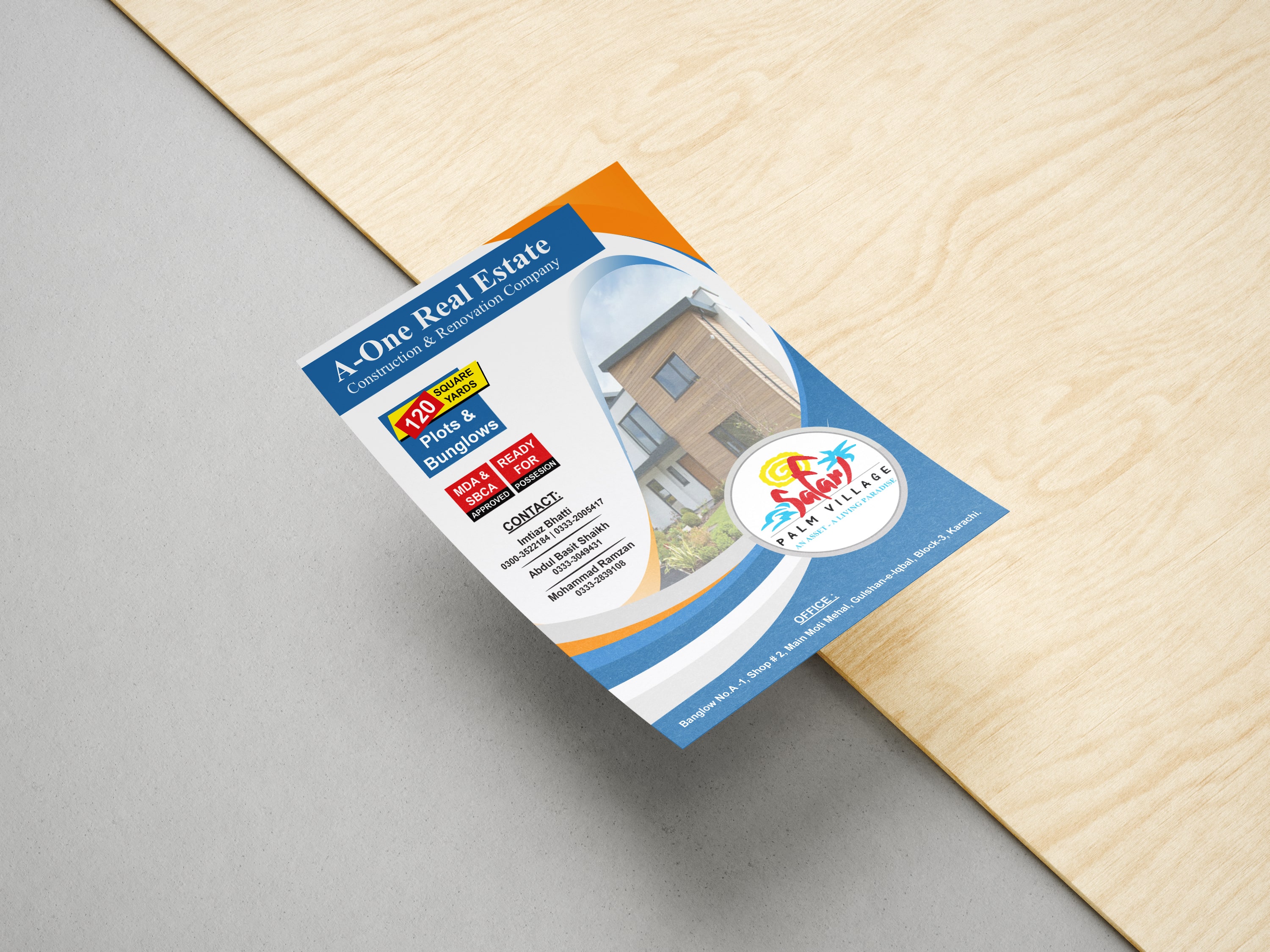 A5 modern flyer design Cambridge, UK marketing