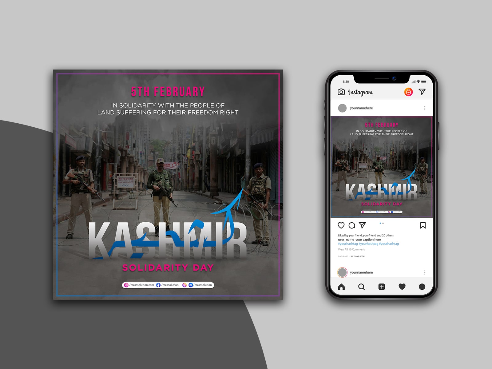Facebook Instagram Social Media Design Cambridge, UK Sample 2
