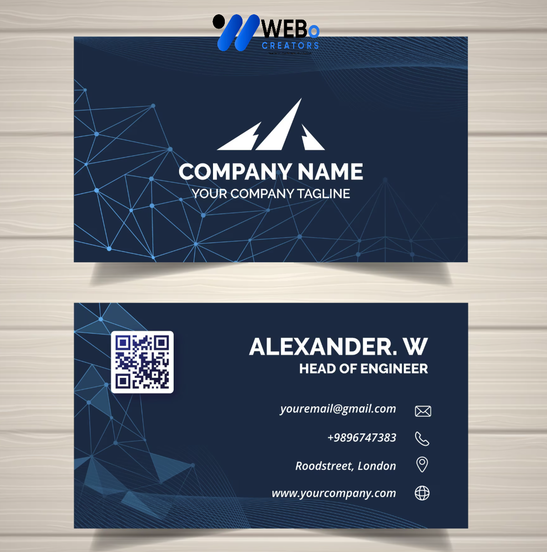 Elegant Professional Business card design with golden stripes Agency in Cambridge, UK