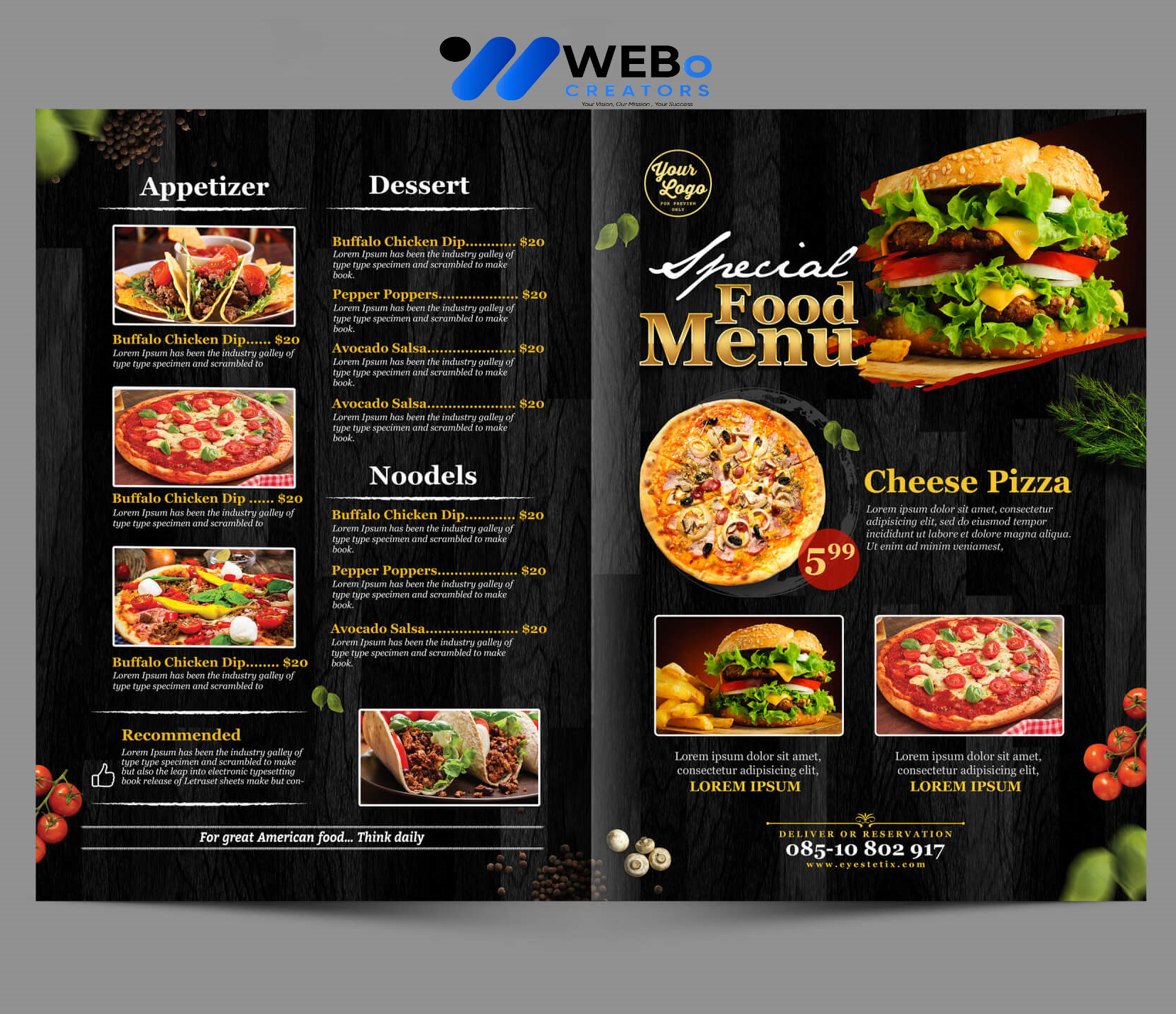 Modern restaurant menu design Cambridge, UK 2026 café menu layout food branding design services